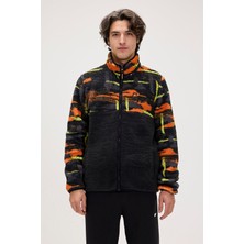 Vernon Siyah Erkek Full-Zip Polar Sweatshirt
