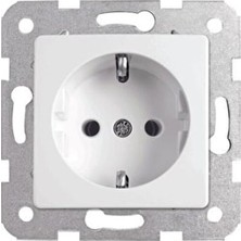 Topraklı Priz Çerçevesiz Krem Defne