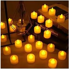 LED Mum 6 Adet Dekoratif Mum Ledli Mum Pilli