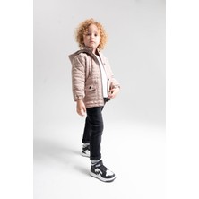 Mnpc Unisex Çocuk Siyah-Beyaz Hakiki Deri Anatomik Günlük Bot