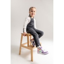 Mnpc Unisex Çocuk Lila-Pembe Hakiki Deri Anatomik Günlük Bot