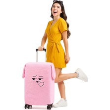 Pandamkee Şaşkın Yüz Desenli Bavul-Valiz Koruyucu Kılıf (Orta Boy)