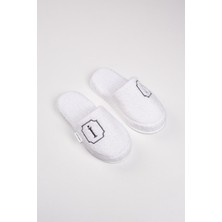 Ender Home İ Harf Nakışlı Banyo Ve Ev Havlu Terliği – %100 Pamuk Kaymaz Kalın Taban