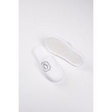 Ender Home Ö Harf Nakışlı Banyo Ve Ev Havlu Terliği – %100 Pamuk Kaymaz Kalın Taban