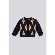 GB Baby Bg Store Erkek Bebek Desenli Hırka %50 Pamuk %50 Poliakrilik Renkli Desen ile Şık Tasarım