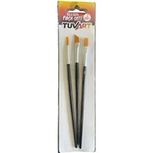 Tuvval 3 Lü Fırça Seti Karışık Renklerde Sanat Uygulamaları İçin Özel Tasarım