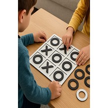 Xo Oyunu Eğitici Ahşap Masa Oyunu Zeka Bulmacası 5+ Yaş İçin Montessori Eğitici Oyuncak