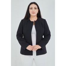 Fagi Atelier Kadın Büyük Beden Yakasız  Ceket