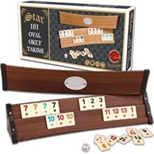 101 Oval Okey Takımı Doğal Ahşap Oval Okey Takımı (101 Okey Oyun Seti Gerçek Ağaçtır)