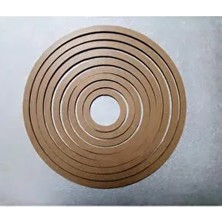 9'lu Vidasız Ahşap Yuvarlak 3 mm Kalınlıkta 33CM-KASNAK, Düş Kapanı, Makrome Örgü Için Mdf Kasnak