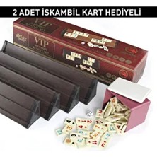 Star Okey Vip Ahşap Okey Takımı Rummy Set Koyu Kahve