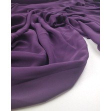 Koyu Mor Renkte Şifon En: 140