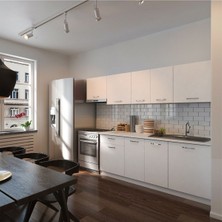 T Designo Nihal Beyaz Mutfak Dolabı 260 cm Suntalam Malzeme ile Modern Tasarım ve Geniş Depolama Alanı