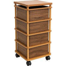 Dekorasyaa 4 Katlı Kare Çok Amaçlı Sebzelik - Yana Açılır