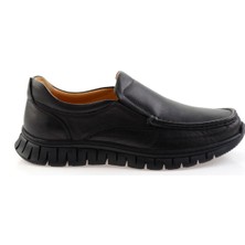 Siyah Hakiki Deri Erkek Casual Ayakkabı E01076380843