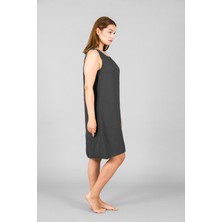 Müslin Kadın Sıfır Kol Elbise