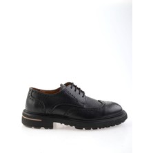 Siyah Hakiki Deri Erkek Oxford Ayakkabı E01597000340