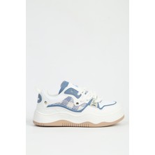 Benetton Beyaz Bebe Mavi Kadın Spor Ayakkabı Ithal BNI-12157