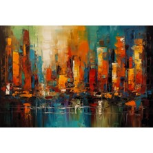 Aden Dekoratif Renkli Kanvas Tablo