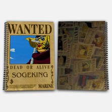 One Piece Usopp Kareli A4 Okul Defteri 72 Yaprak Model 1 - Hasır Şapka Serisi