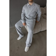 Erkek Oversize Alt-Üst 3 Iplik Şardonlu Baggy Eşofman Takımı
