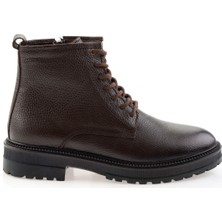 Kahve Hakiki Deri Erkek Bot & Bootie E02594401340