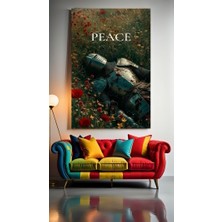 Özkacar Group Çiçeklerin Arasında Yatan Şovalye Ev Duvar Salon Güzellik Salonu Ofis Dükkan Dekarasyon Kanvas Tablo