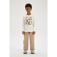 Bg Store Erkek Çocuk Ekru Tshirt