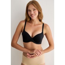 Battal Beden Balenli Dikişsiz Lazer Sütyen 3301 Siyah