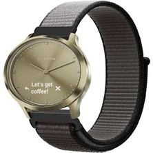 Garmin Vivomove Luxe , Style , Trend , Hr ile Uyumlu Kordon Cırt Cırtlı Spor Kumaş Kayış