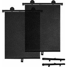 Oto Yan Cam Perde Güneşlik Makaralı Takmatik 2 Adet