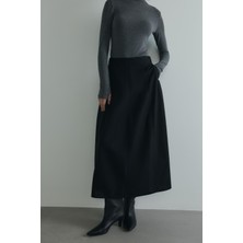 Suud Collection Siyah Lade Balon Etek