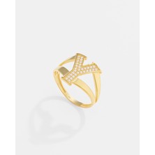 14 Ayar Altın Kişiye Özel Harfli Yüzük