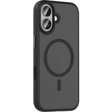 Gpack iPhone 17 Uyumlu Kılıf Flet Wireless Şarj Özellikli Mat Arka Yüzey Siyah