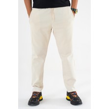 Souris Erkek Krem Jogger Pantolon Bağcıklı Lastikli Bel Rahat Kesim Eşofman Altı