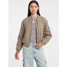 Guess Jeans Kadın Çok Renkli Yün Karışımlı Bomber Ceket W5BL14W1482-H187