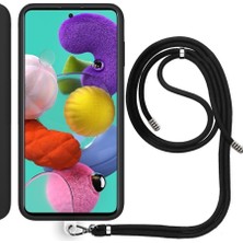 Piyasa Sepeti Samsung Galaxy A51 (A515F) İp Askılı Silikon Kılıf Siyah