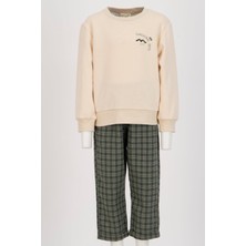 Erkek Bebek Sweatshirt ve Pantolon Takım - Haki