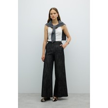 Geniş Paça Pantolon Siyah K2652007_001