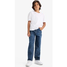 DeFacto Erkek Çocuk Straight Fit Düz Paça Jean Pantolon F0455A825AU