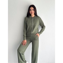 Kolej Yaka Pantolun Çımalı Yumuşak Doku Modal Kumaş Eşofman Takım