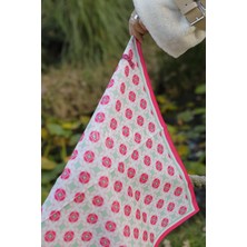 Pitikare Desenli Bandana Pembe