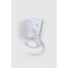 Organik Pamuklu Modal Mavi Bebek Ingiliz Şapka