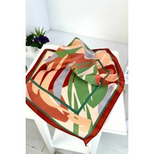 Flora Desenli Bandana Turuncu