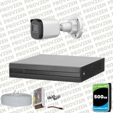 Provzen Dahua Full Hd 1 Kameralı Güvenlik Kamerası + 500GB HDD