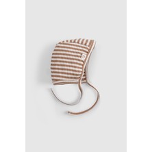 Organik Pamuklu Modal Kahverengi Bebek Ingiliz Şapka