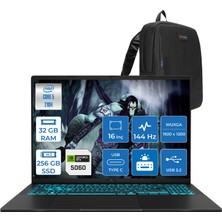 Asus Vivobook 16 V3607VM Intel Core 5 210H 32GB Ddr5 256GB SSD RTX5060 Gddr7 8gb Freedos 16" WUXGA(1920X1200) 144HZ 300NITS Taşınabilir Bilgisayar RP049F11 + Zetta Çanta