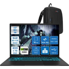Asus Vivobook 16 V3607VM Intel Core 5 210H 80GB Ddr5 4tb SSD RTX5060 Gddr7 8gb Freedos 16" WUXGA(1920X1200) 144HZ 300NITS Taşınabilir Bilgisayar RP049F35 + Zetta Çanta