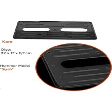Hummer Tip Kare Plaka Altlığı Piano Black