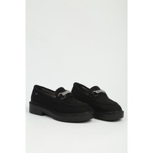 Pierre Cardin Kadın Siyah Süet Loafer PC-55223